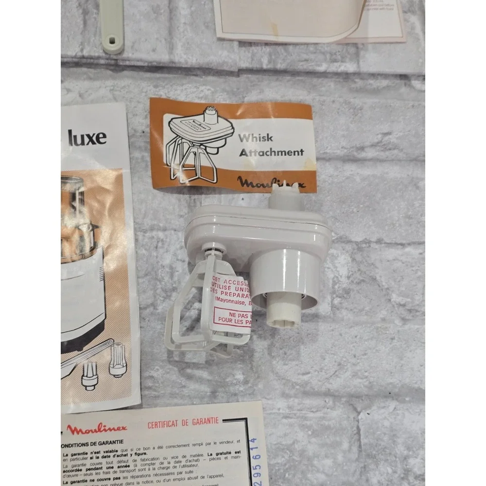 Moulinex Maxima De Luxe Food Processor Replacement Parts Lot Blades Cover Pusher